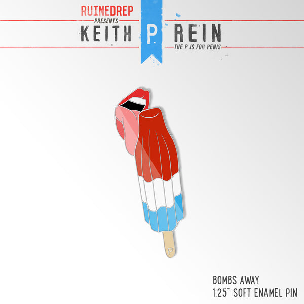 Bombs Away Streetwear Pin by Keith P. Rein and Ruined Rep